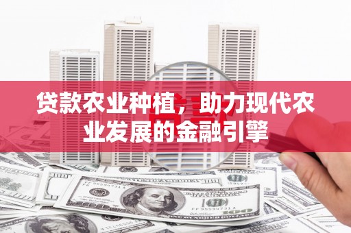 芜湖贷款农业种植，助力现代农业发展的金融引擎